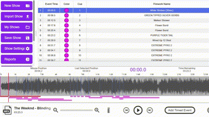 Dragging event on timeline