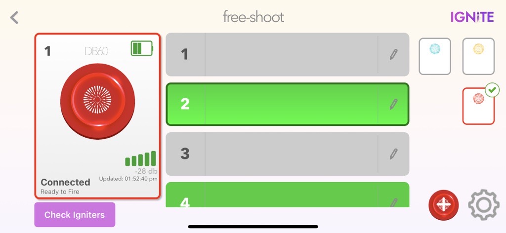 Free Shoot Igniters Connected and Green Cue Selected.jpg