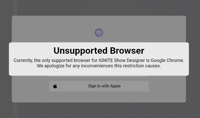 unsupported browser notice