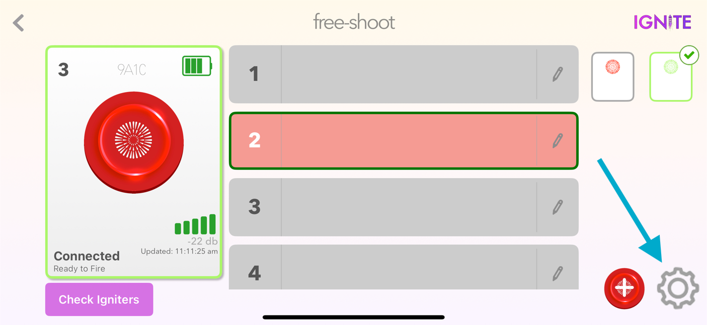 Free-Shoot settings gear icon