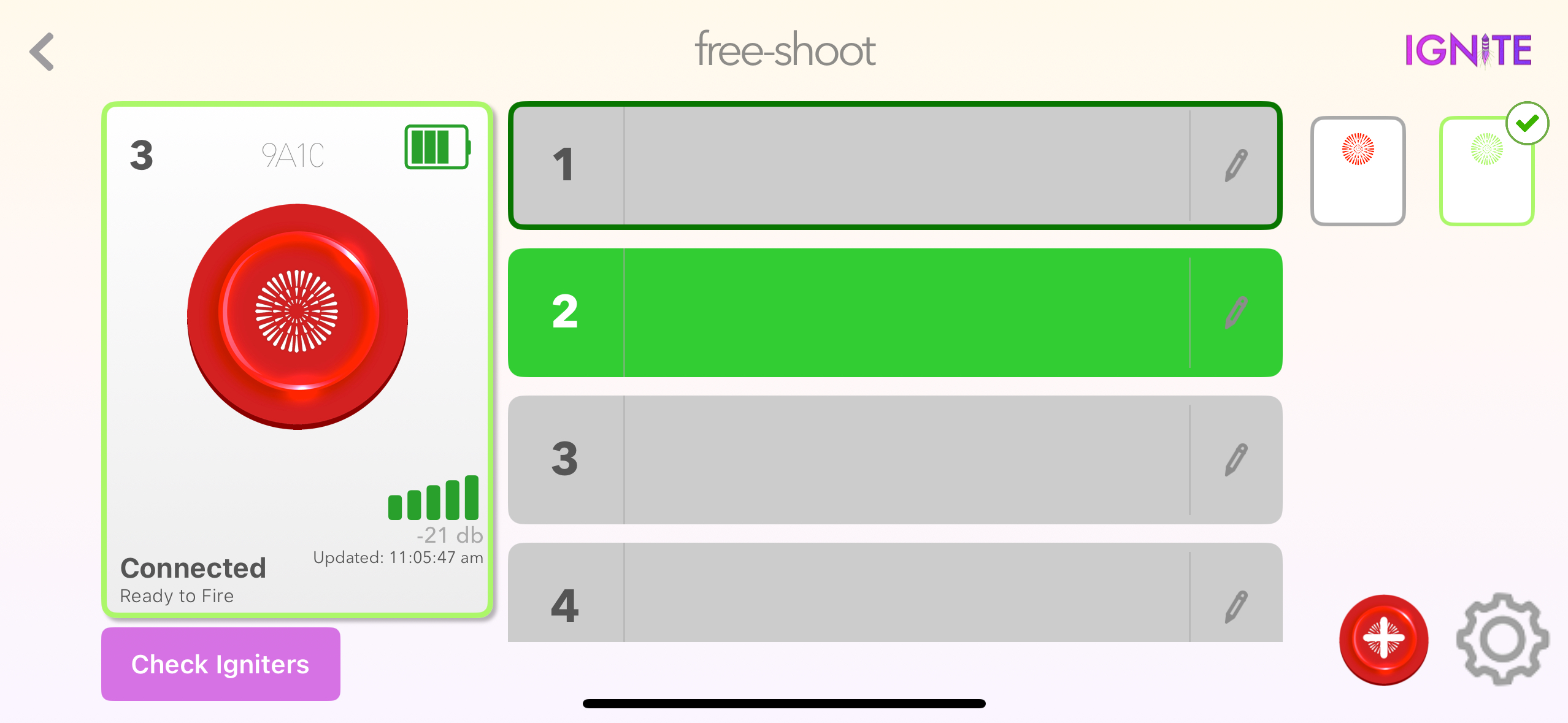 Free-Shoot screen after reset