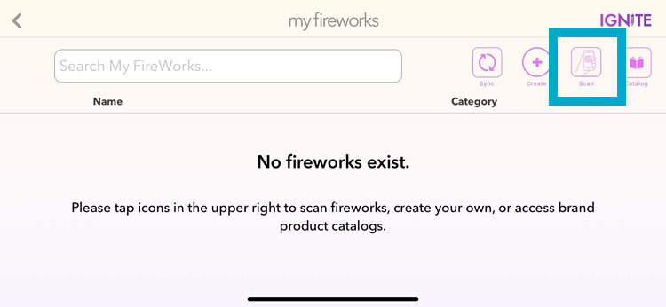 Scan button location
