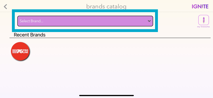 Brand dropdown menu