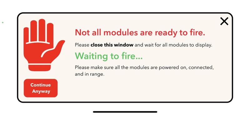 Warning message for missing modules
