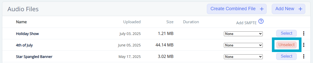 ISD Audiio Studio Box Around Unselect Audio File Button.png