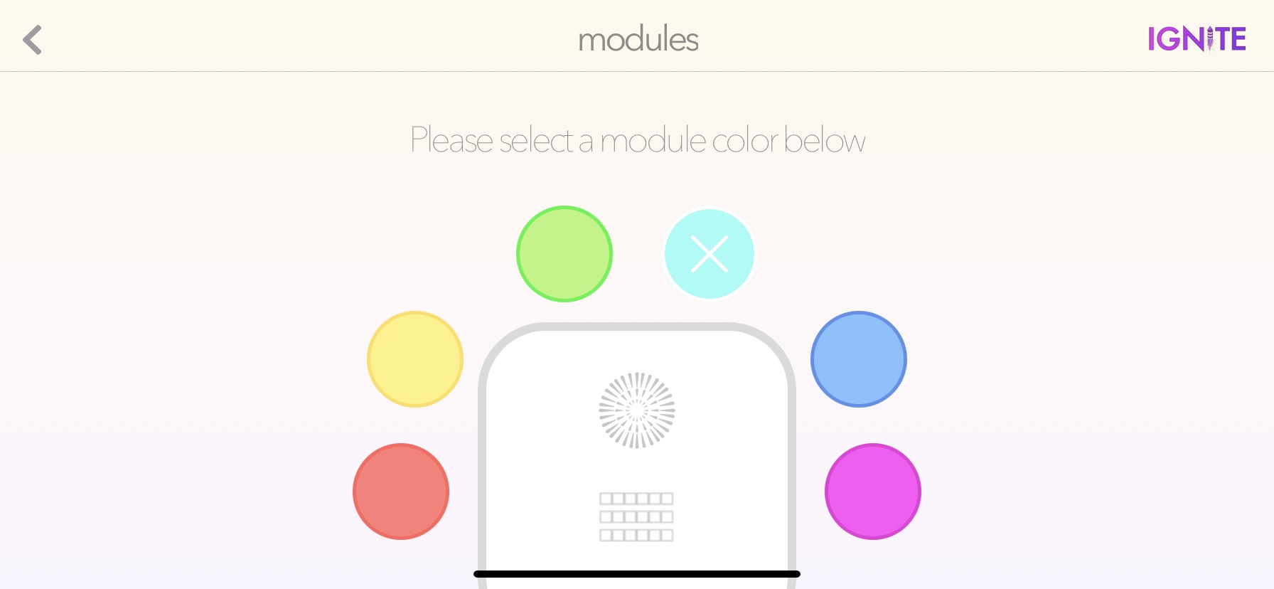 How to change the color indicator of my i18 IGNITE Firing Systems