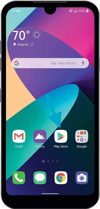 Google Play Store icon on Android home screen